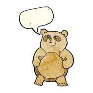 cartoon bear with speech bubble N3