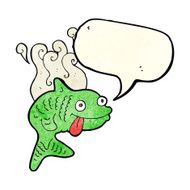 cartoon smelly fish with speech bubble N3