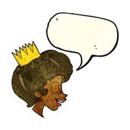cartoon princess with speech bubble N9