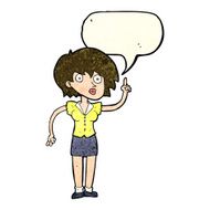 cartoon woman with question speech bubble N4