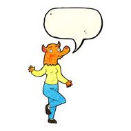 cartoon dancing fox woman with speech bubble N2