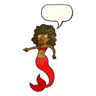 cartoon mermaid with speech bubble N17