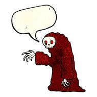 cartoon spooky halloween costume with speech bubble N5