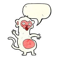 funny cartoon monkey with speech bubble N3