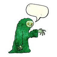 cartoon spooky halloween costume with speech bubble N7