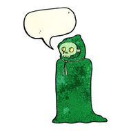 cartoon spooky halloween costume with speech bubble N8