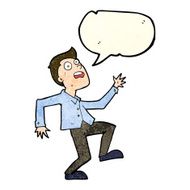 cartoon man panicking with speech bubble N15