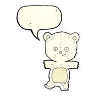 cartoon cute polar bear with speech bubble N20