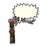 cartoon cigar with speech bubble N4