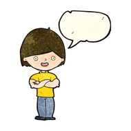 cartoon man with crossed arms speech bubble N9