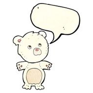 cartoon funny teddy bear with speech bubble N4