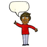 cartoon man asking question with speech bubble N13