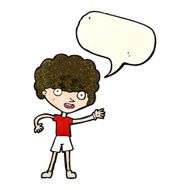 cartoon sporty person with speech bubble N4