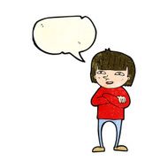 cartoon happy person with speech bubble N8