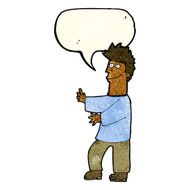 cartoon happy man with speech bubble N112