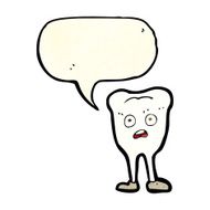 cartoon yellowing tooth with speech bubble N3