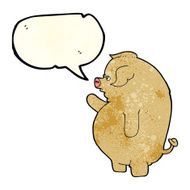 cartoon fat pig with speech bubble N2