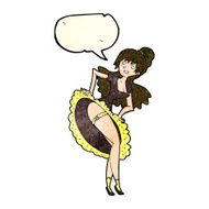 cartoon flamenco dancer with speech bubble N4