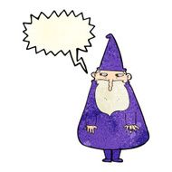 cartoon wizard with speech bubble N6