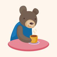 animal having afternoon tea theme elements N38