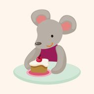 animal having afternoon tea theme elements N40