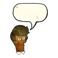 cartoon staring face with speech bubble N3