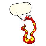 cartoon snake with speech bubble N18