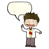 cartoon man with idea speech bubble N31