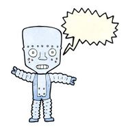 cartoon robot with speech bubble N51