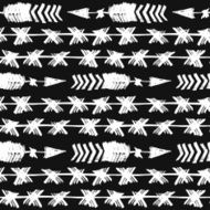 Seamless brush pen hand drawn doodle pattern Vector background N14