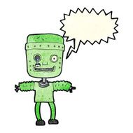 cartoon robot with speech bubble N52