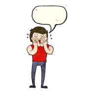 cartoon gasping man with speech bubble N4