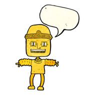 cartoon robot with speech bubble N53