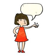 cartoon woman showing off engagement ring with speech bubble N4