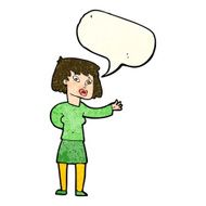 cartoon woman explaining with speech bubble N16