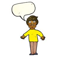 cartoon shocked man with speech bubble N28