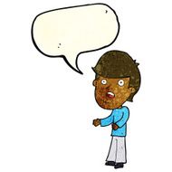 cartoon shocked man with speech bubble N29