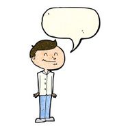 cartoon smiling man with speech bubble N12