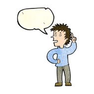 cartoon boy with idea speech bubble N30