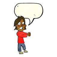 cartoon shocked man with speech bubble N30
