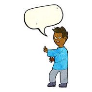 cartoon shocked man with speech bubble N31