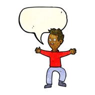 cartoon man panicking with speech bubble N16