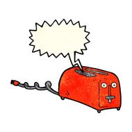 cartoon toaster with speech bubble N2