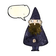 cartoon wizard with speech bubble N7