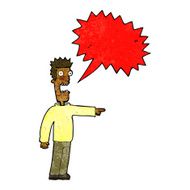 cartoon terrified man with speech bubble N66
