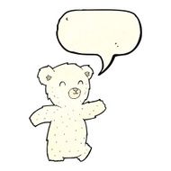 cute cartoon polar bear with speech bubble N27