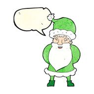 cartoon santa claus with speech bubble N57