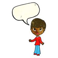 cartoon woman shrugging shoulders with speech bubble N159
