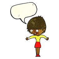 cartoon woman panicking with speech bubble N3