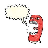 cartoon furious man shouting with speech bubble N4